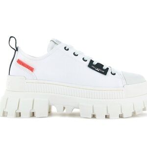 Palladium revolt lo tx White Platform Sneakers white with black Accents
